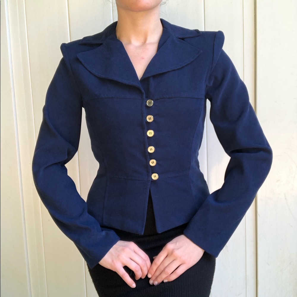 ❤️SOLD ON DEPOP❤️ Vintage 90s Does 40s Blazer - Picture 3 of 5